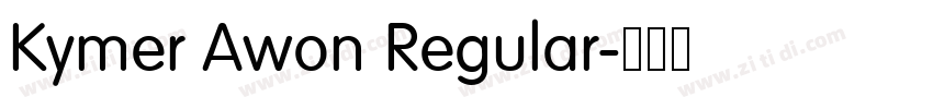 Kymer Awon Regular字体转换 Kymer Awon Regular字体转换